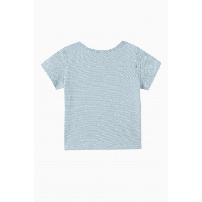 Tartine et Chocolat - Sun-patch T-shirt in Cotton Blue