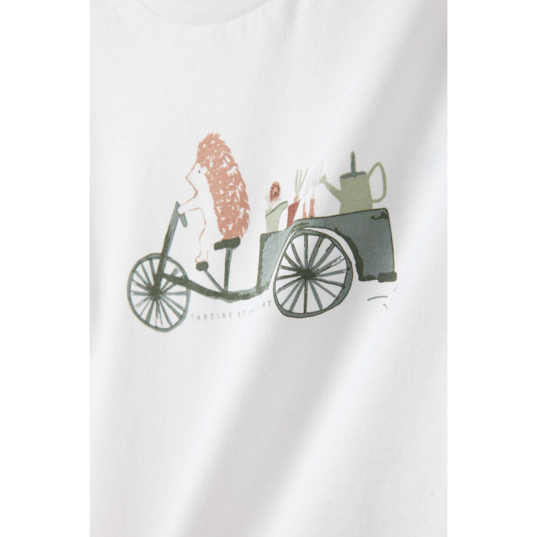 Tartine et Chocolat - Graphic Print T-Shirt in Cotton Green