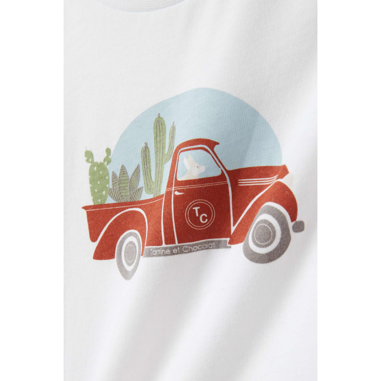 Tartine et Chocolat - Graphic Print T-Shirt in Cotton White