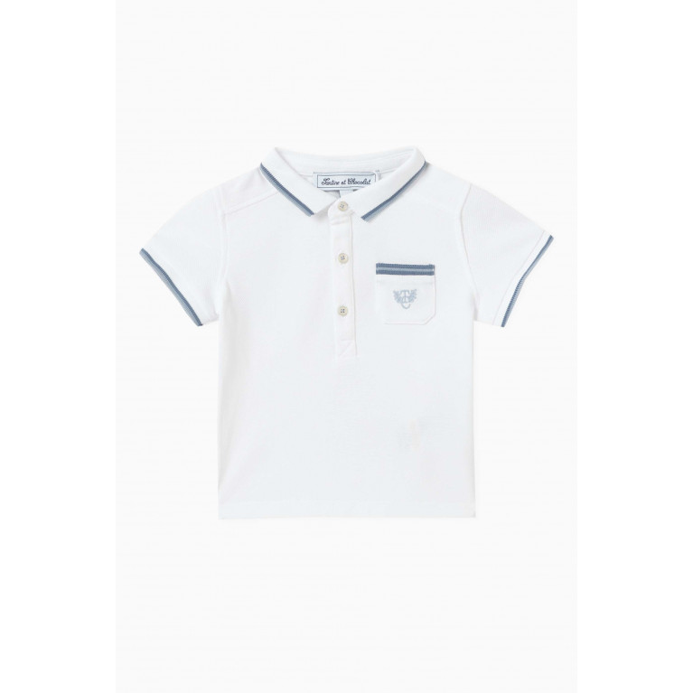 Tartine et Chocolat - Logo-embroidered Polo Shirt in Cotton