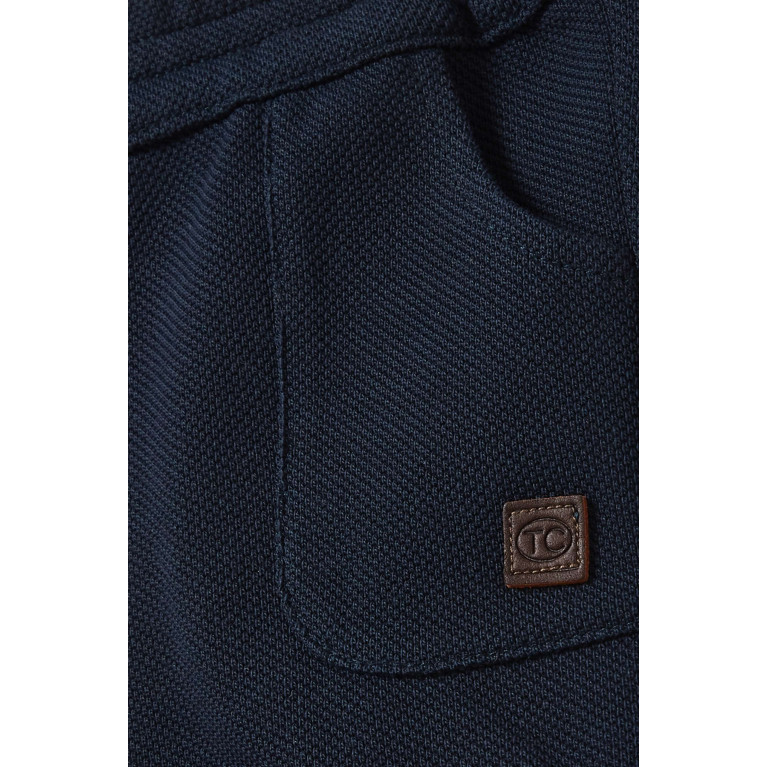 Tartine et Chocolat - Logo Patch Shorts in Cotton-knit Blue