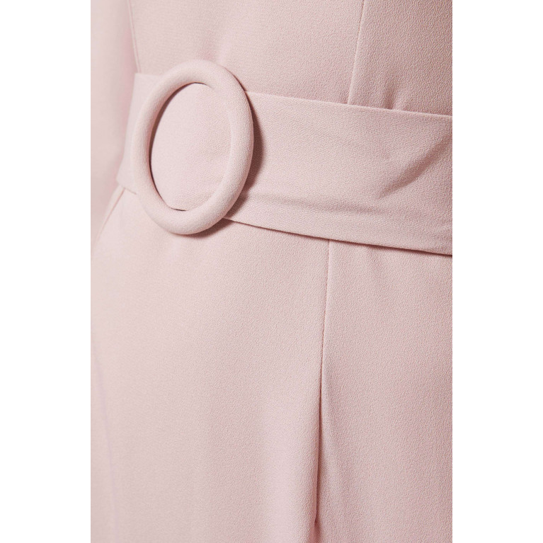Amri - Cape-sleeve Maxi Dress Pink