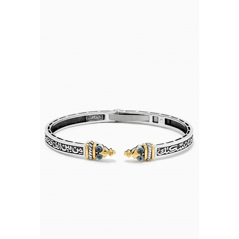 Azza Fahmy - The Eye Wraparound Bracelet in 18kt Gold & Sterling Silver