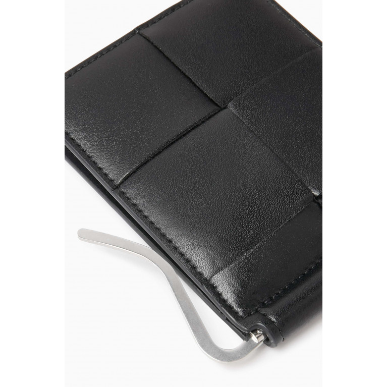 Bottega Veneta - Cassette Bill Clip Wallet in Intreccio Leather