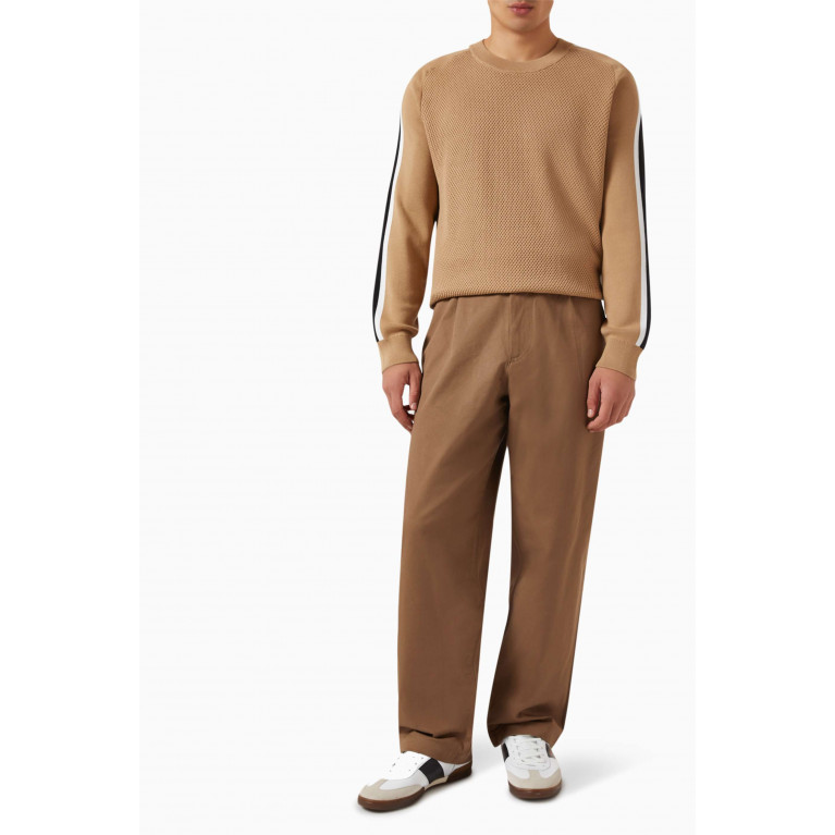 Boss - Relaxed-fit Trousers in Stretch Cotton Twill