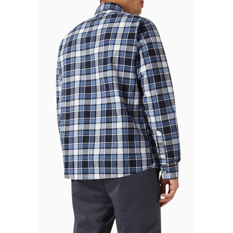 Boss - Checked Shirt in Stretch Cotton