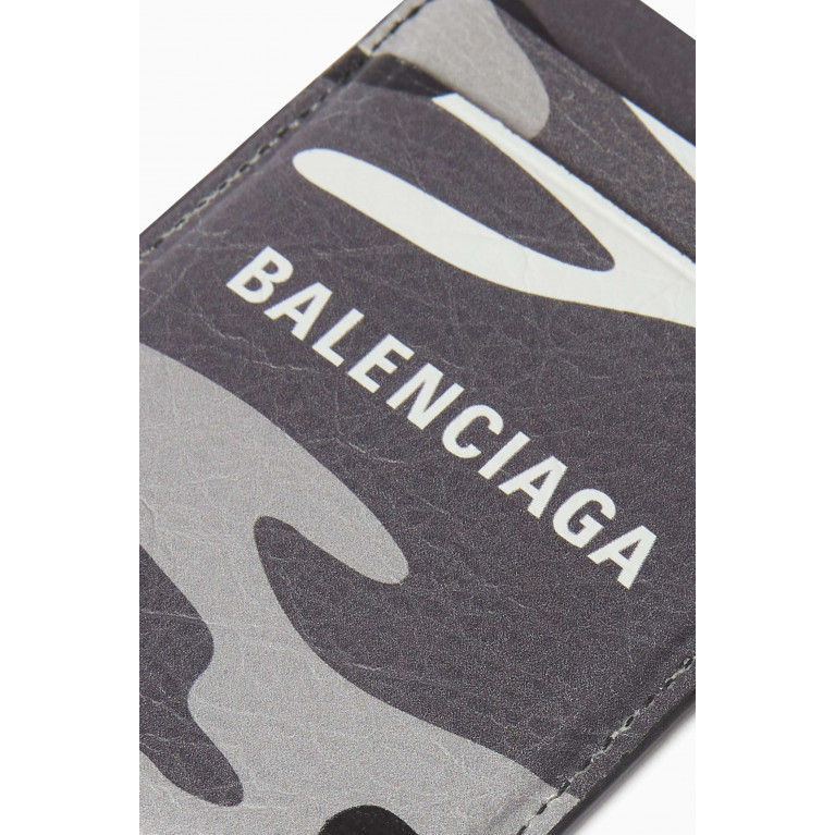 Balenciaga - Camo-print Cash Magnet Card Case in Leather