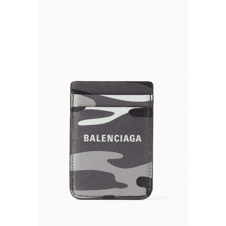 Balenciaga - Camo-print Cash Magnet Card Case in Leather