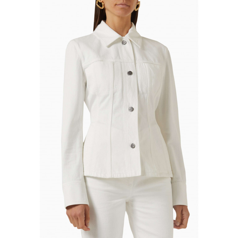 Ferragamo - Contrasting Stitching Denim Jacket in Cotton