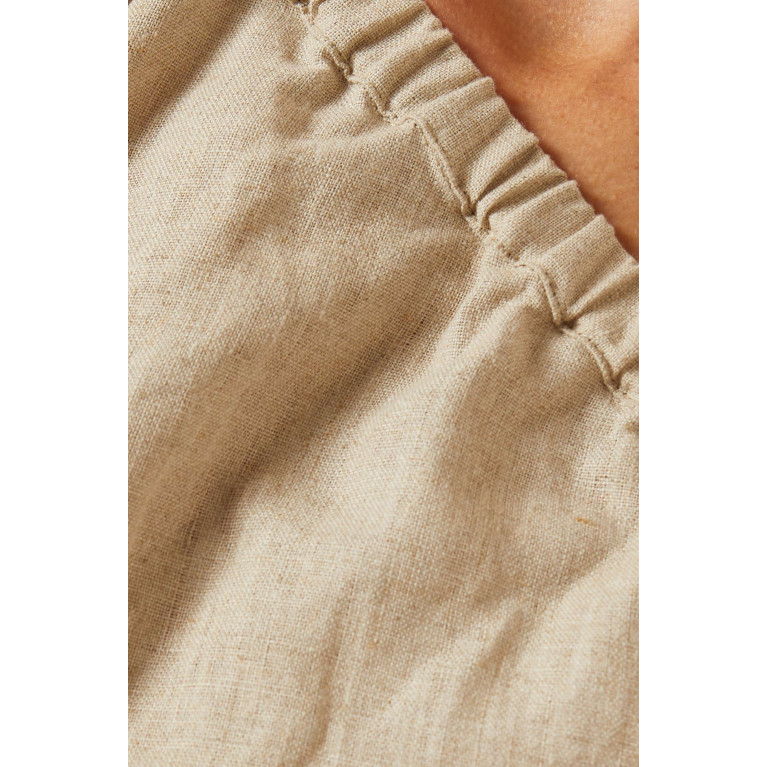 Faithfull The Brand - Annato One-shoulder Crop Top in Linen Neutral