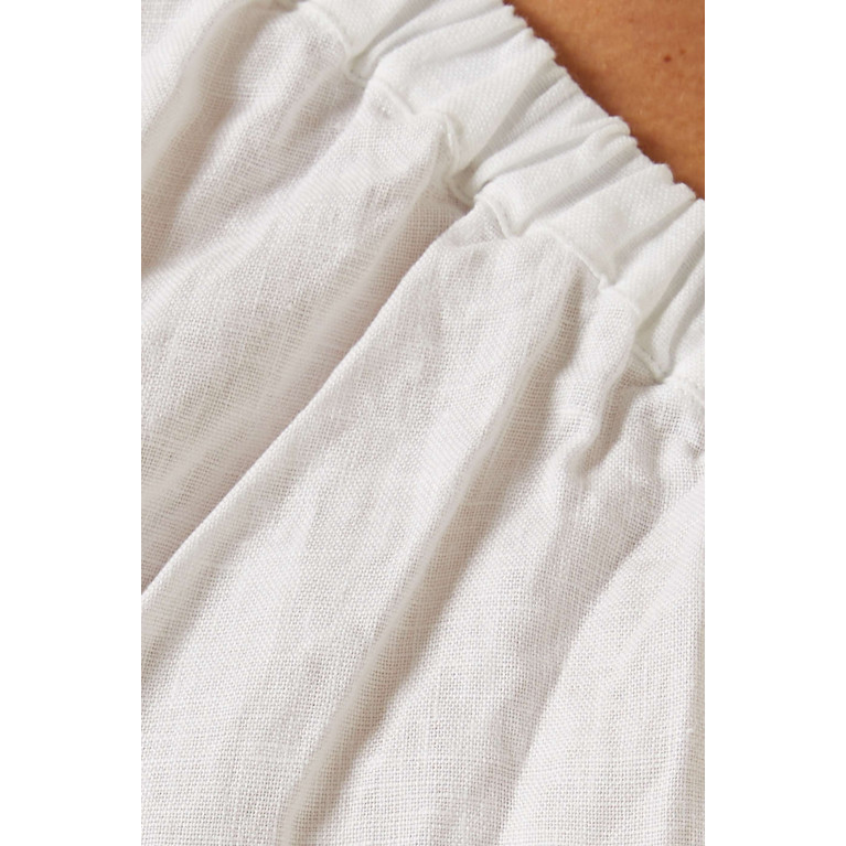 Faithfull The Brand - Annato One-shoulder Crop Top in Linen White