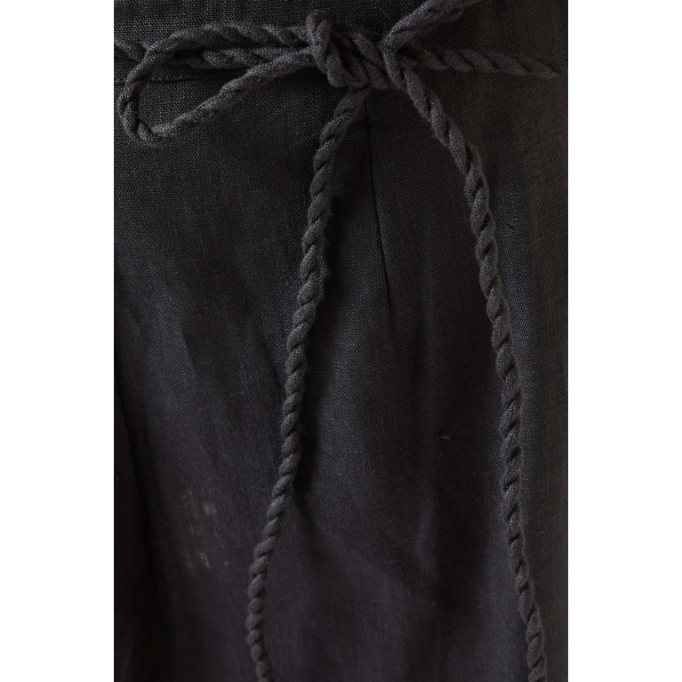 Faithfull The Brand - Felia High-waisted Shorts in Linen Black