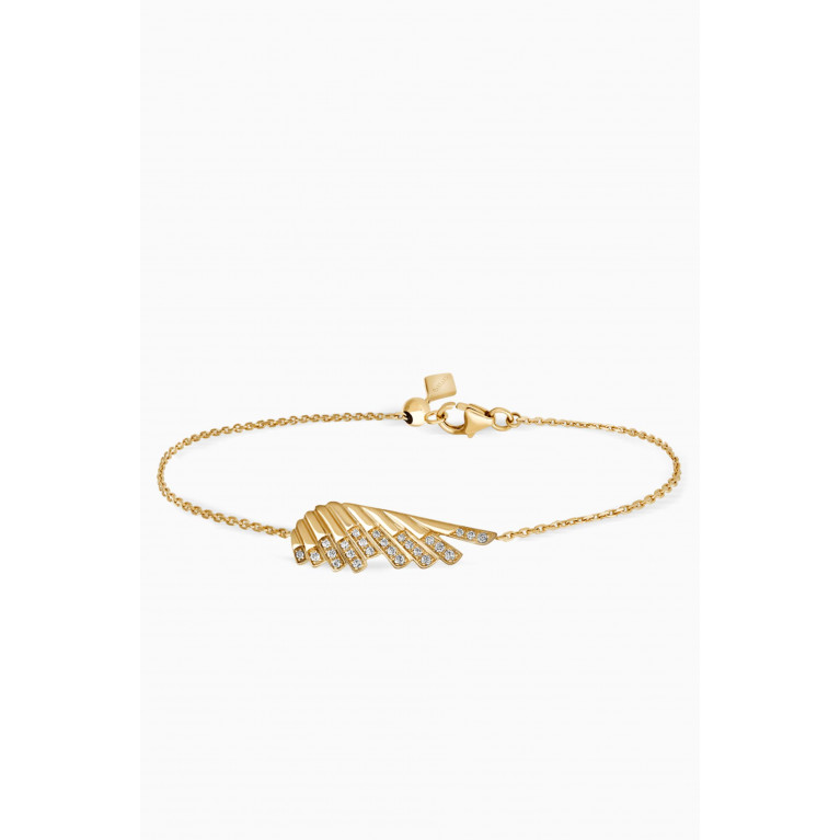 Garrard - Mini Wings Rising Diamond Bracelet in 18kt Yellow Gold