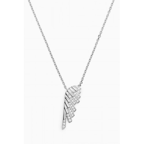 Garrard - Mini Wings Rising Diamond Pendant Necklace in 18kt White Gold