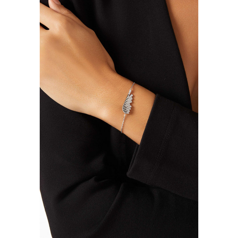 Garrard - Mini Wings Rising Diamond Bracelet in 18kt White Gold