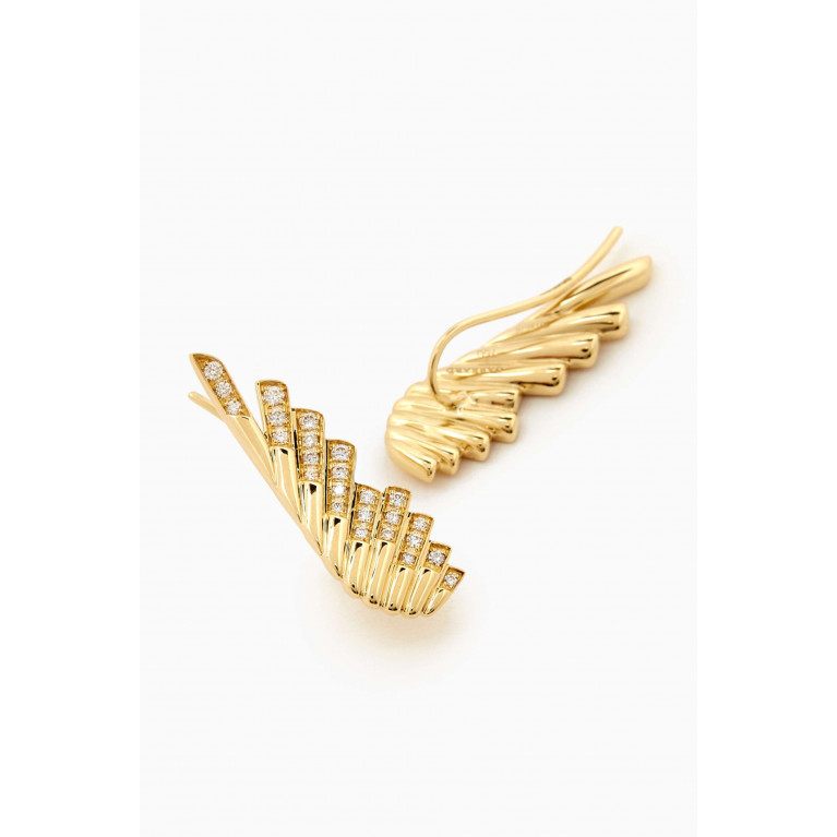 Garrard - Mini Wings Rising Stud Earrings in 18kt Yellow Gold