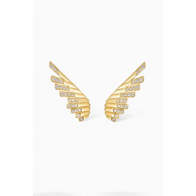 Garrard - Mini Wings Rising Stud Earrings in 18kt Yellow Gold