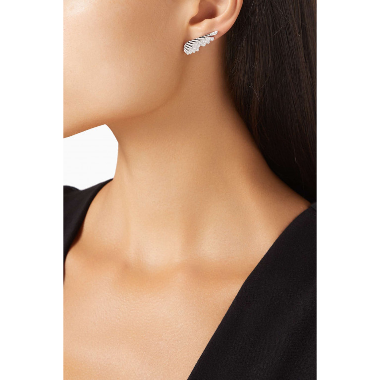 Garrard - Mini Wings Rising Stud Earrings in 18kt White Gold