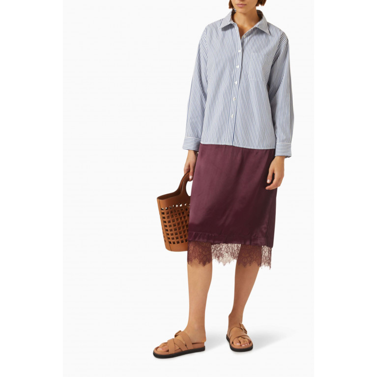 Sea New York - Lorraine Lace Combo Shirt Dress in Cotton