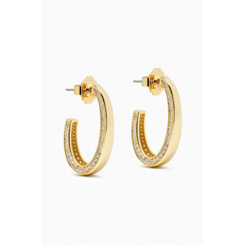 CZ by Kenneth Jay Lane - Pavé Hoop Earrings in Gold-plated Brass