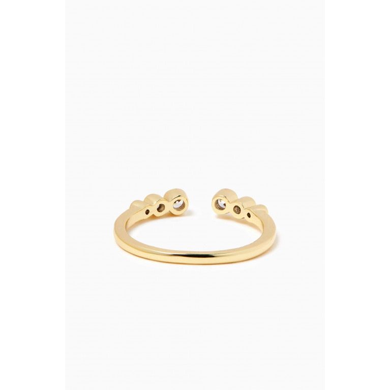 CZ by Kenneth Jay Lane - Dainty Open Ring in Gold-plated Brass