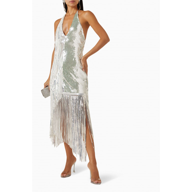Rotate - Noor Fringed Dress in Sequins