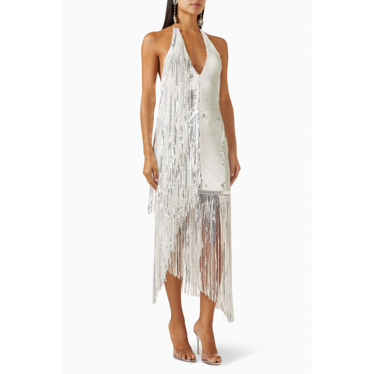 Rotate - Noor Fringed Dress in Sequins