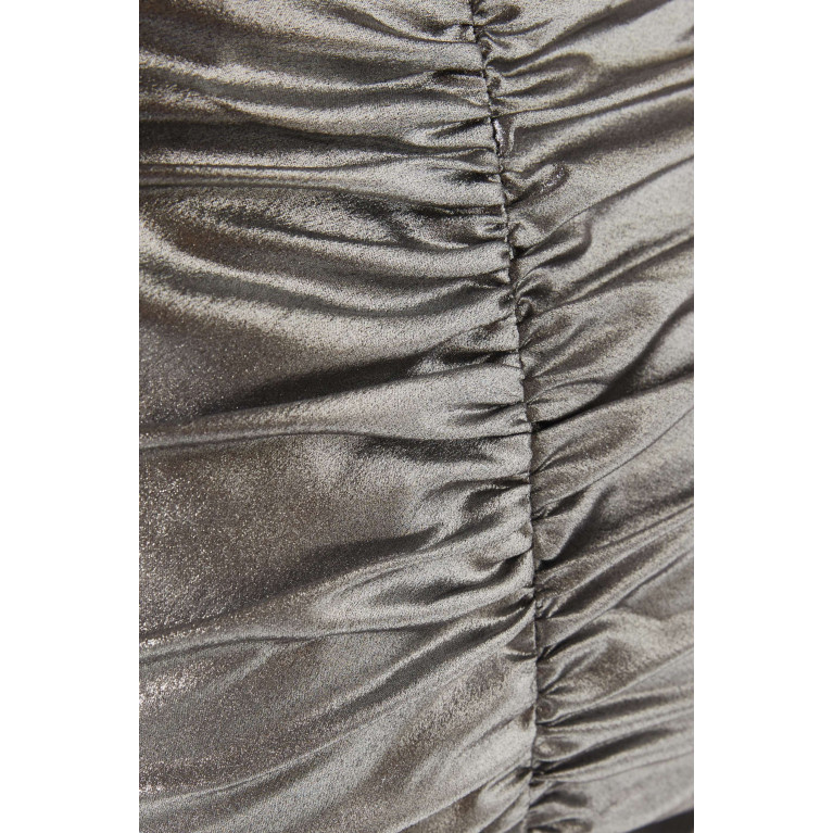 Rotate - Sidselina Maxi Skirt in Metallic-fabric