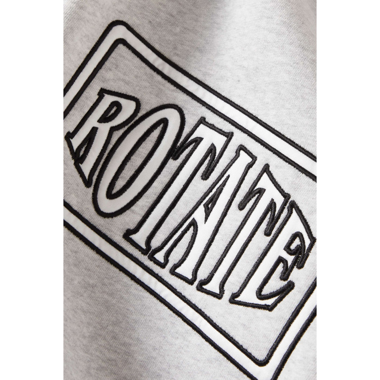 Rotate - Iris Logo Crewneck Sweatshirt in Organic Cotton-fleece