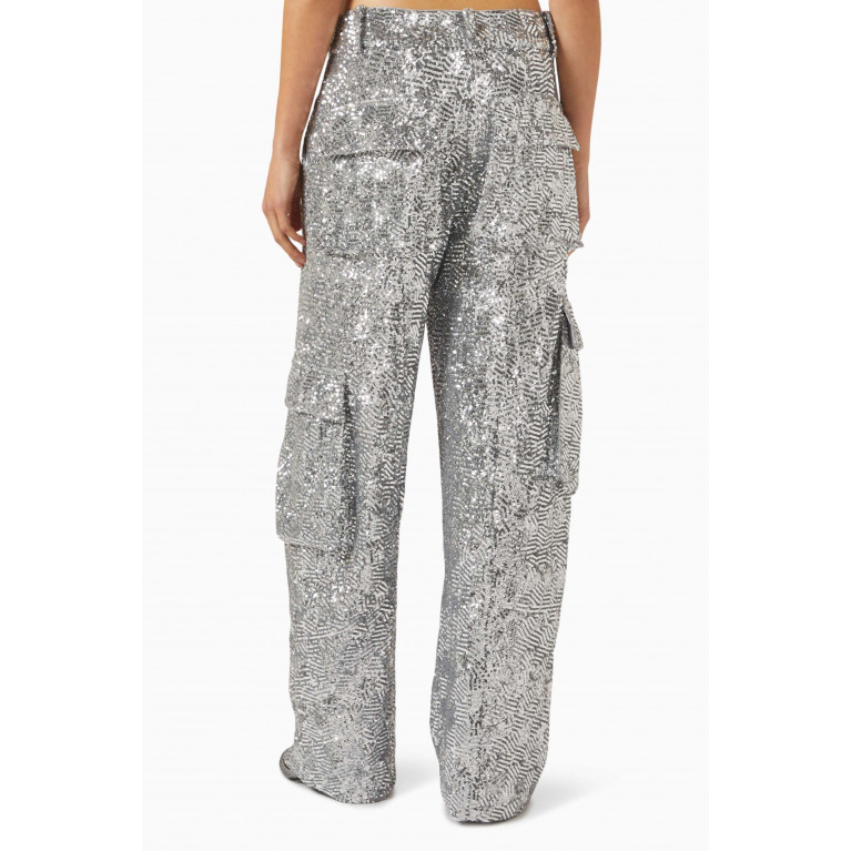Rotate - Pia Cargo Pants in Sequin