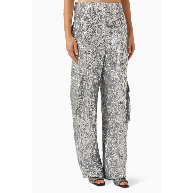 Rotate - Pia Cargo Pants in Sequin