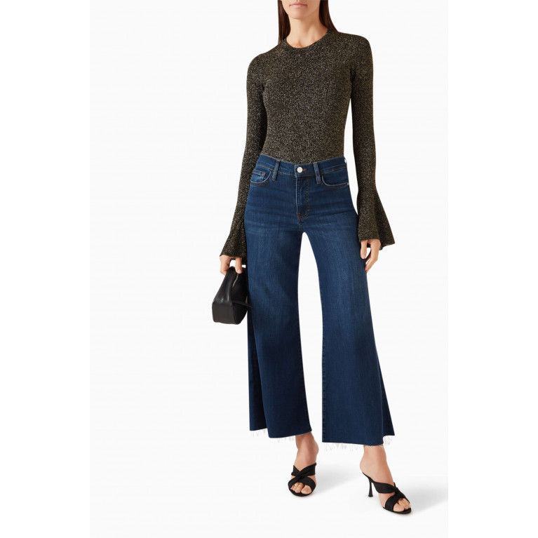 Frame - Le Palazzo Crop Raw AfterJeans in Denim