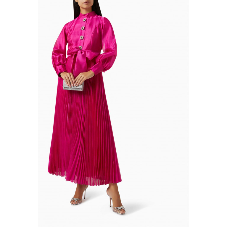 Senna - Latina Pleated Maxi Dress Pink