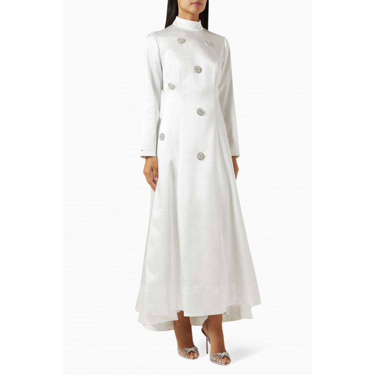 Senna - Andiana Embellished Maxi Dress White
