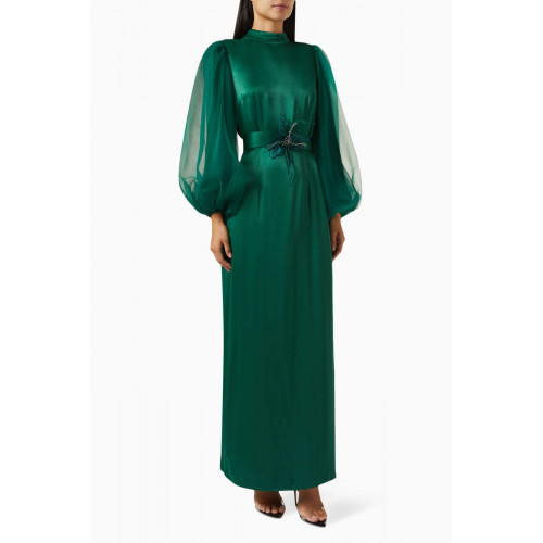 Senna - Elenora Belted Maxi Dress Green