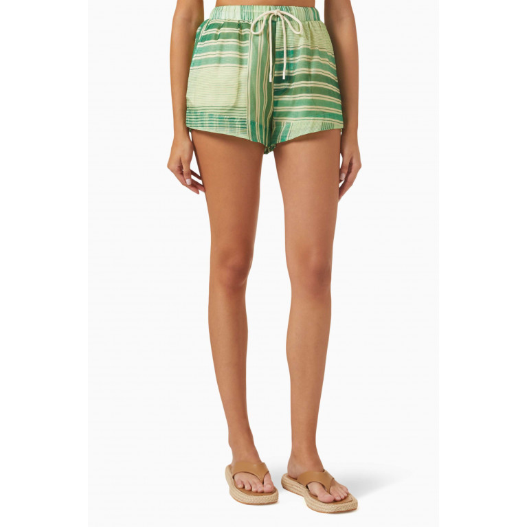 SIR The Label - Marisol Corded Shorts in Silk Wool Blend