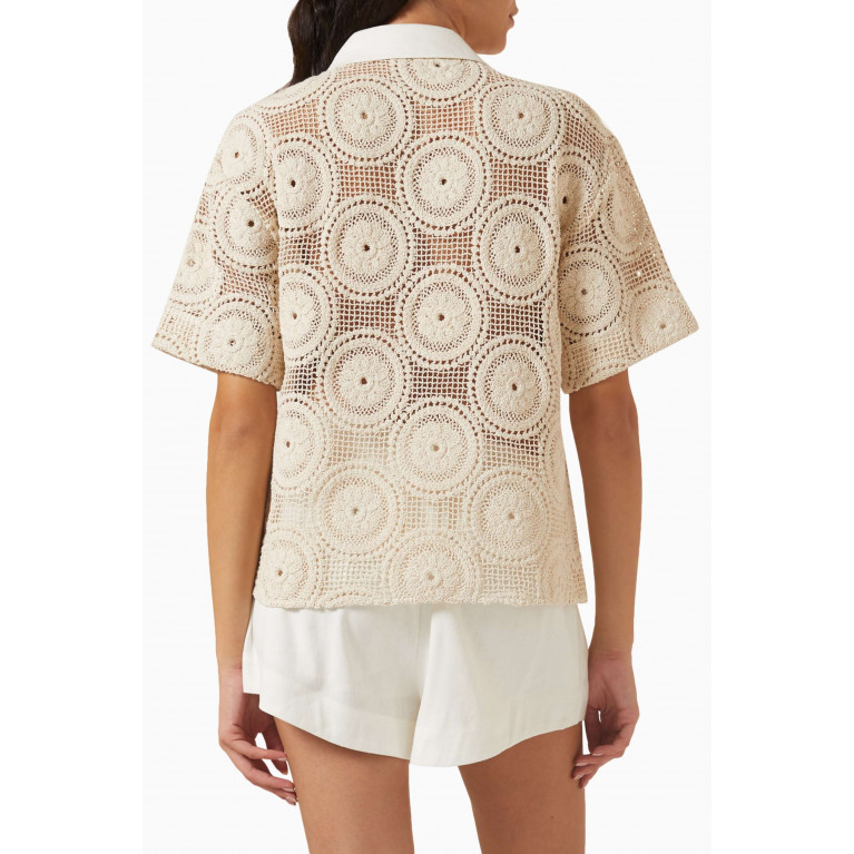 SIR The Label - Atacama Crochet Shirt in Cotton