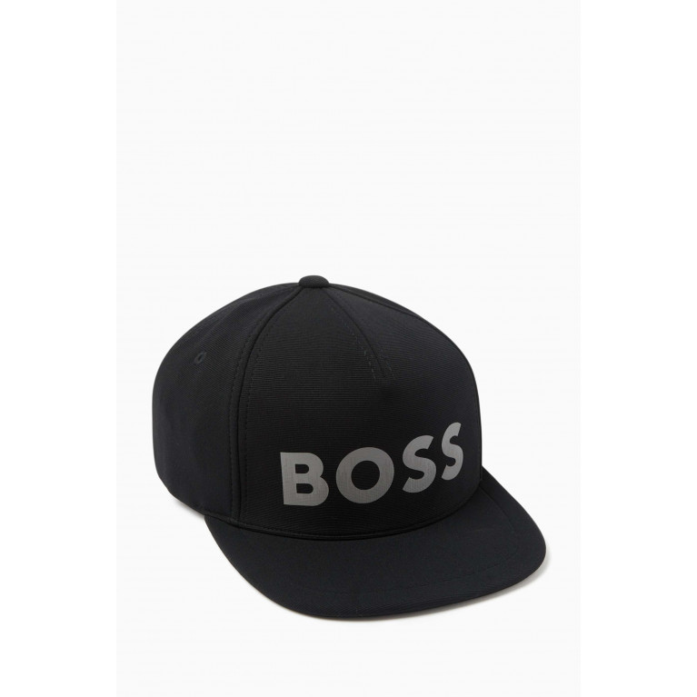Boss - Deep Cut Logo Cap in Stretch-jersey