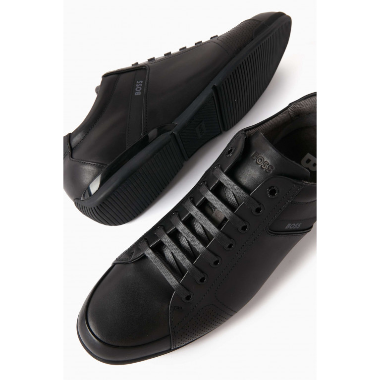Boss - Lace-up Sneakers in Leather