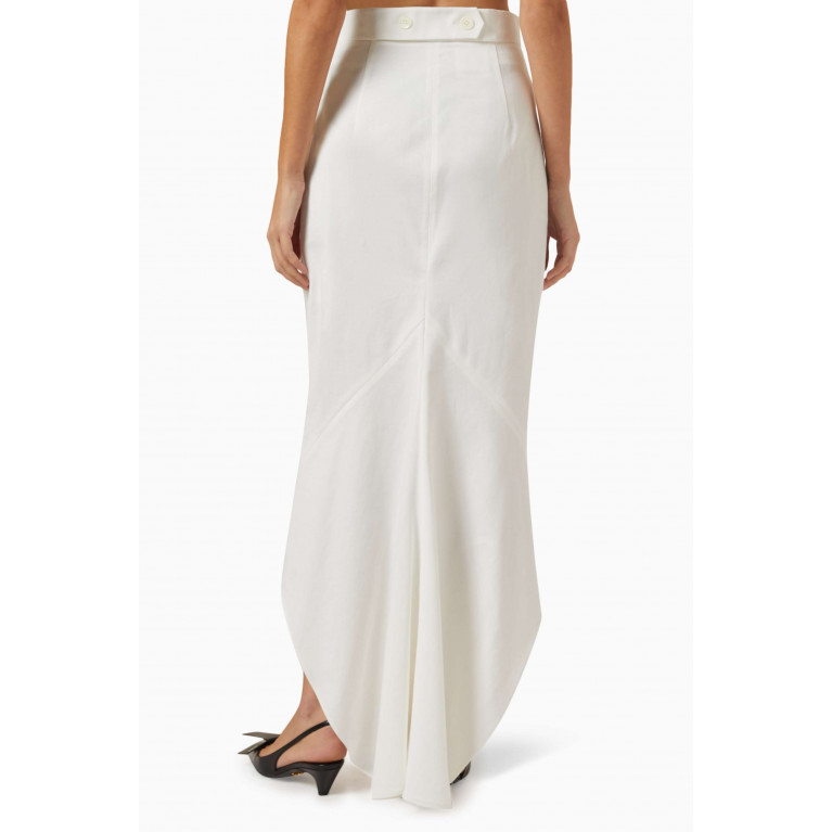 Prada - Asymmetrical Midi Skirt in Cotton