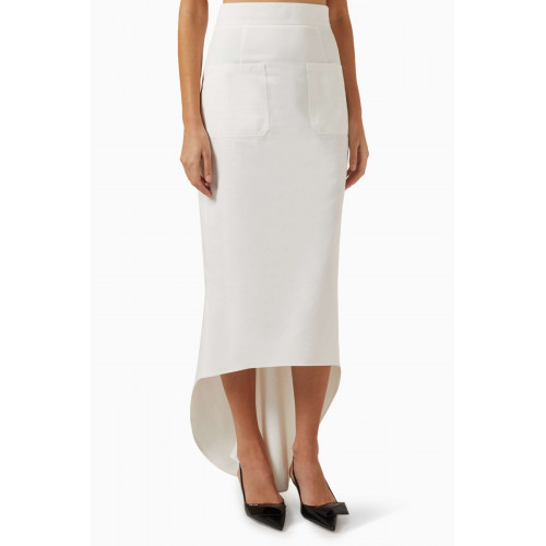 Prada - Asymmetrical Midi Skirt in Cotton