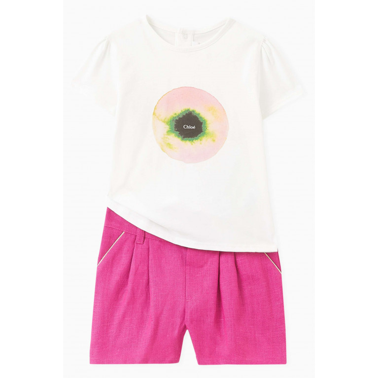 Chloé - T-shirt & Shorts Set in Cotton Jersey