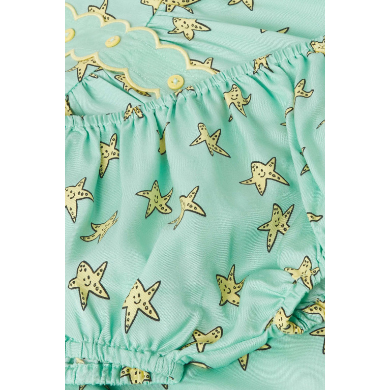 Stella McCartney - Starfish Scalloped Dress in Cotton Blend