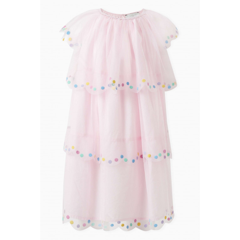 Stella McCartney - Confetti Dot Tiered Dress in Recycled Tulle