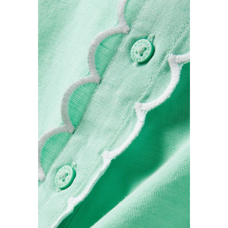 Stella McCartney - Puff-sleeve Shirt in Cotton-linen Blend