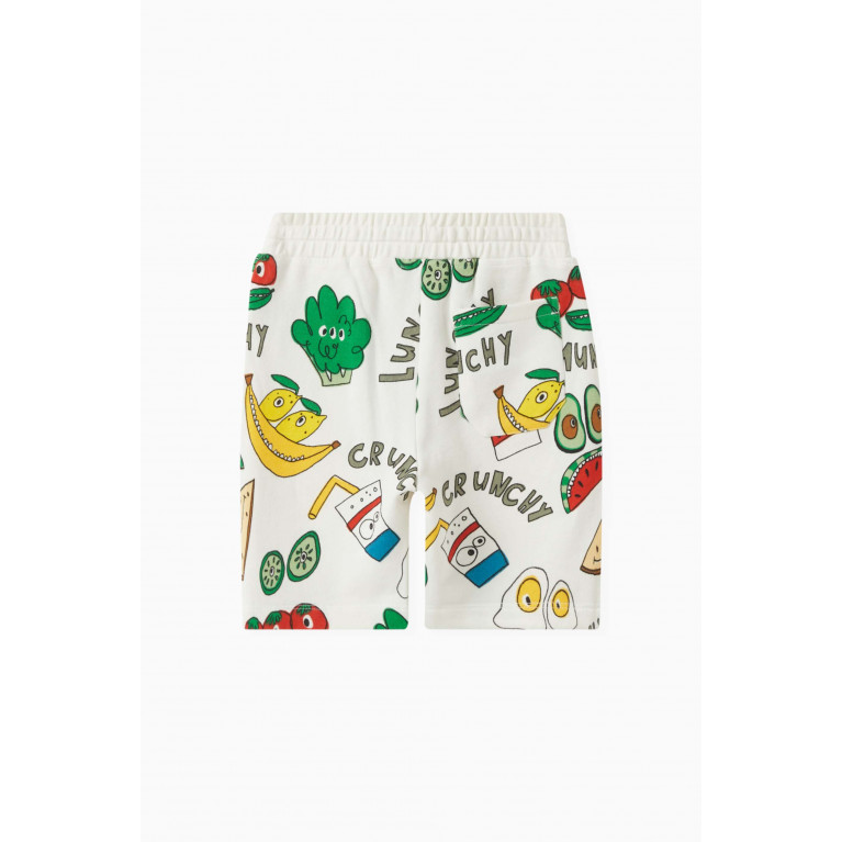 Stella McCartney - Crunchy Lunchy-print Shorts in Organic Cotton