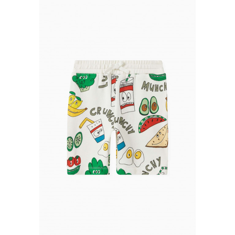 Stella McCartney - Crunchy Lunchy-print Shorts in Organic Cotton