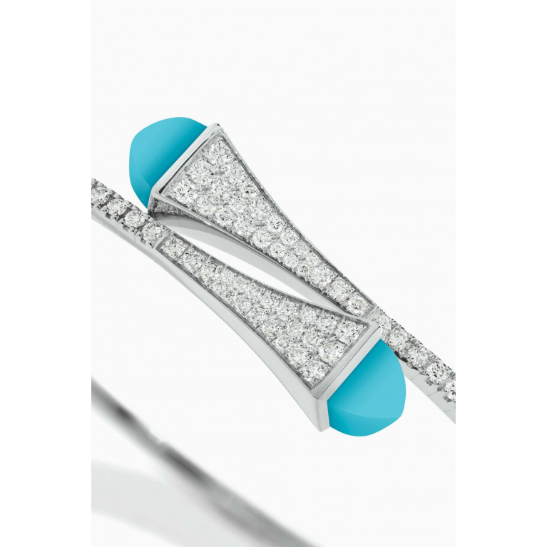 Marli - Cleo Diamond Midi Slip-on Bracelet in 18kt White Gold