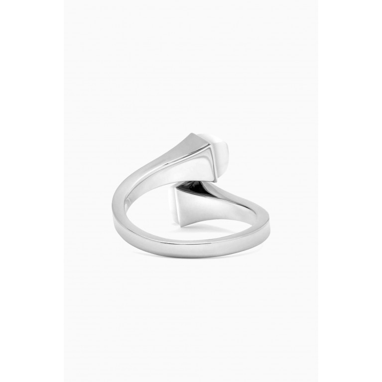 Marli - Cleo Diamond & Moonstone Midi Ring in 18kt White Gold