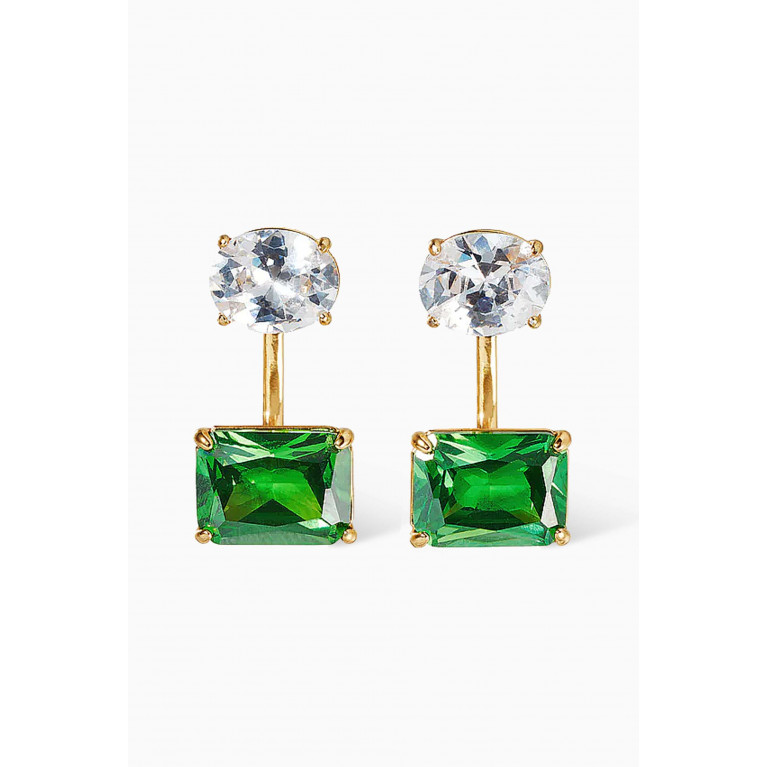 Roxanne Assoulin - Emerald City Float Earrings in Gold-plated Brass